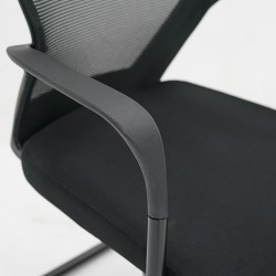 Saxton Visitor Chair Full Black Color