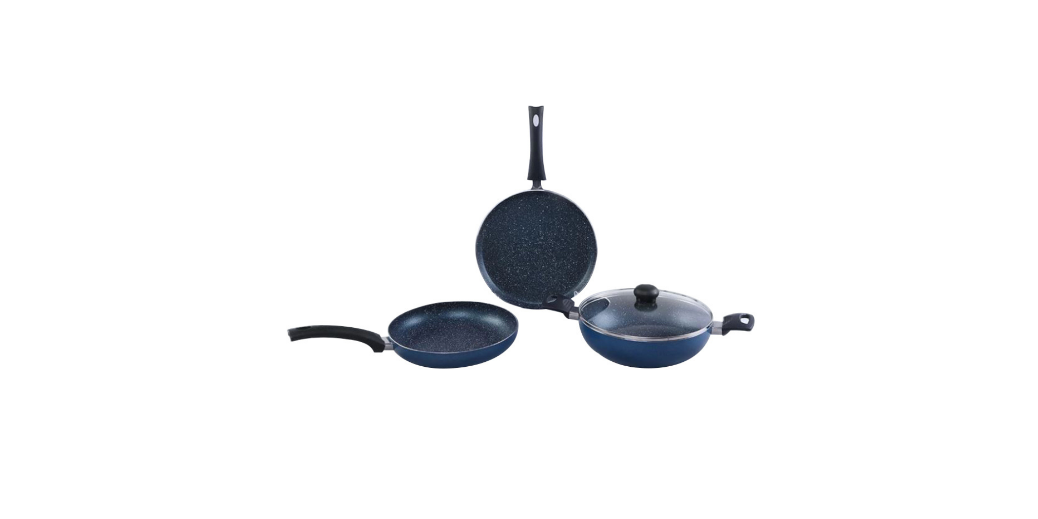 Wonderchef WON536 Sigma 4pc MidnightBlue Aluminium Cookware Set