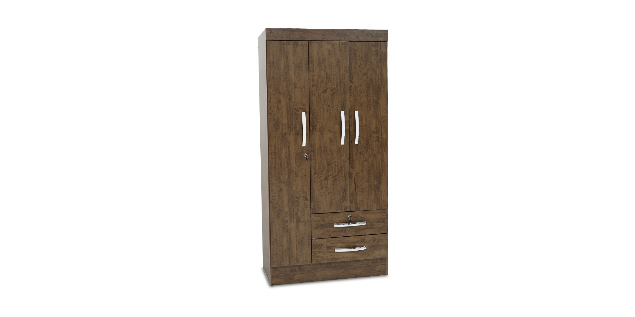 Caribe Wardrobe 3 doors Brown
