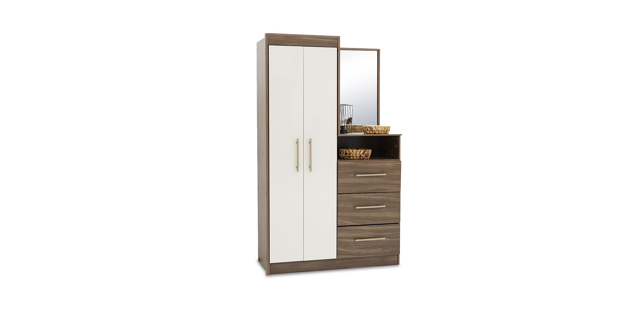 Viena Wardrobe 2 Doors/Dresser & Mirror