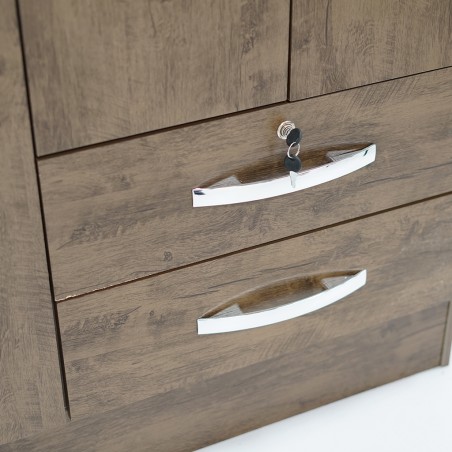 Caribe Wardrobe 3 doors Brown