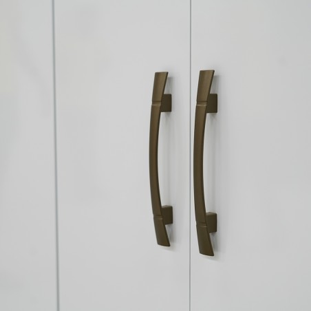 Chile Wardrobe 4 Doors Naturale/White+Legs