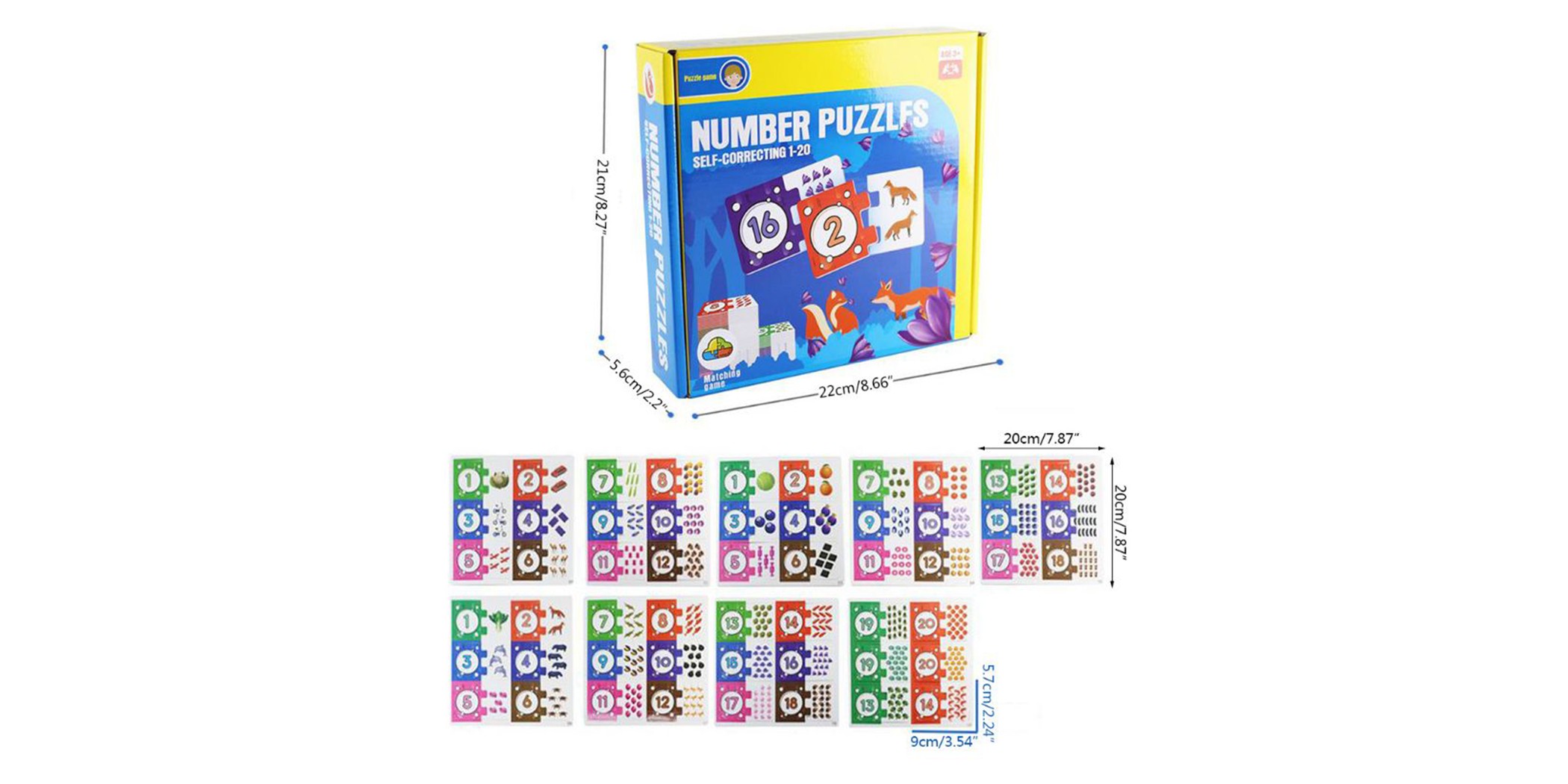 Masen Number Puzzles Self-Correcting 1-20 5144
