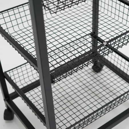 Caterina Kitchen Trolley in Particle Board & Metal