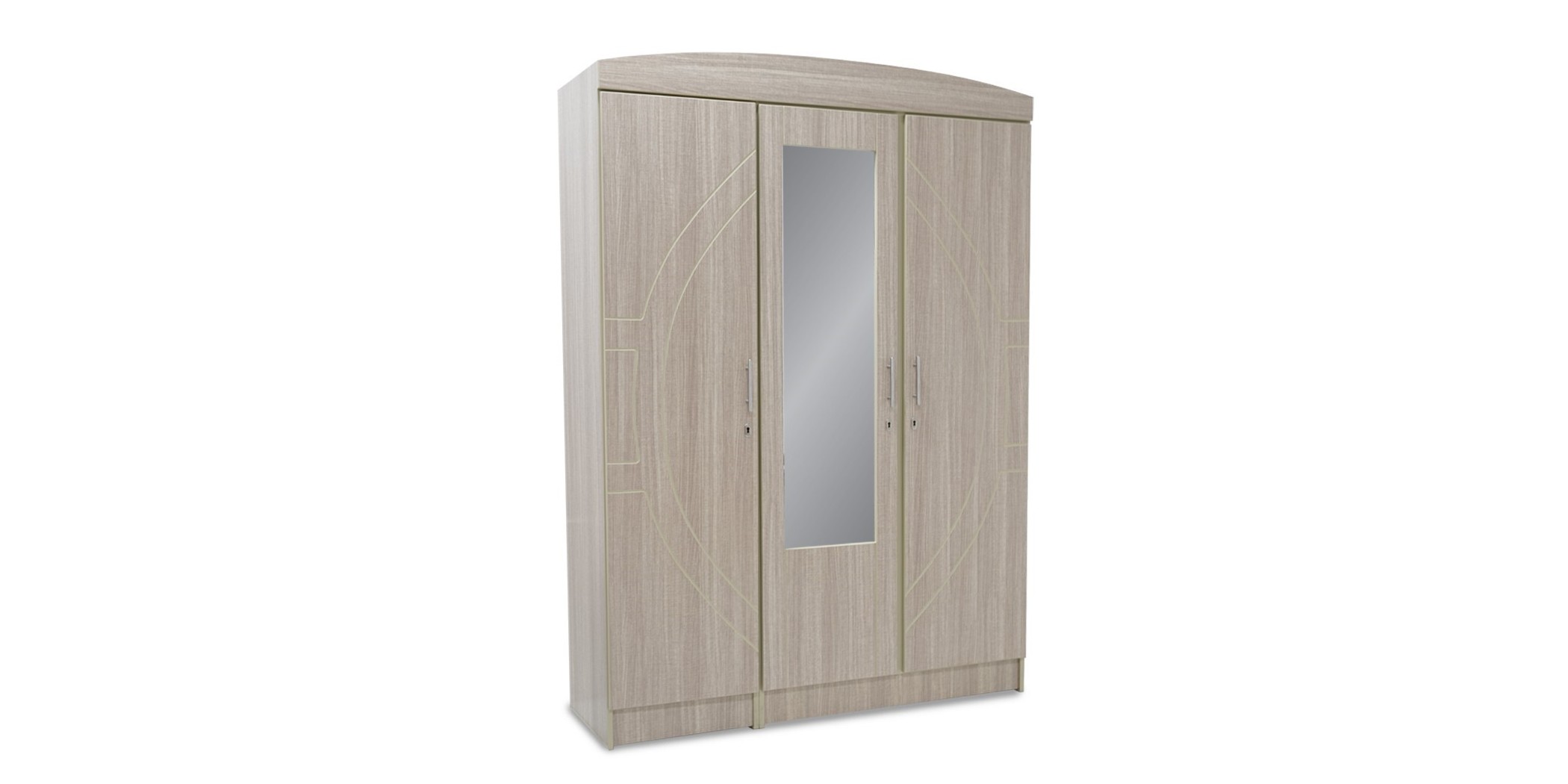 Danica Wardrobe 3 Doors MDF Melamine Linen