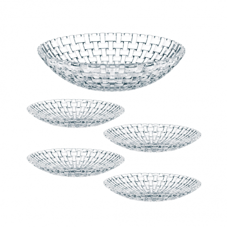 Nachtmann 98369 5pcs Bowl & Plates Glass Bossa Nova Set "O"