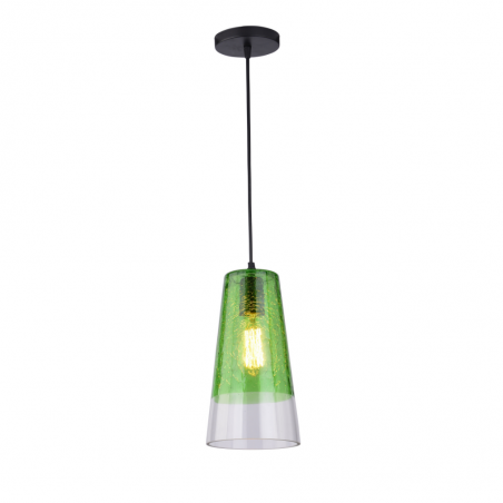 Pendant Lamp Metal & Glass Green 243/1-Green