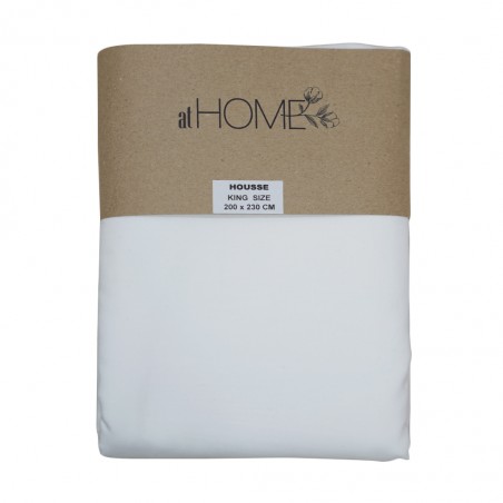 Fitted Sheet 160x190+20 cm White