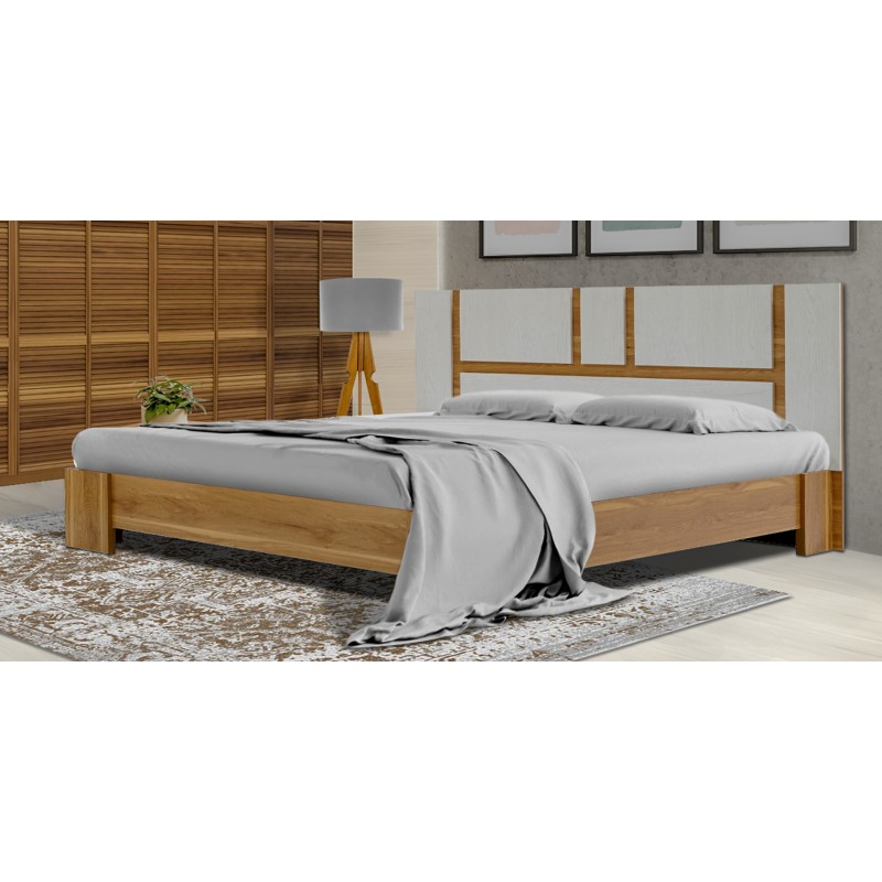 Tessa Bed 180x200 cm MDF Off White & Oak Tessa Bed 180x200 cm MDF Off White & Oak