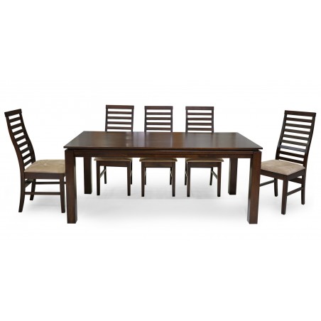 Legenda Table and 8 Chairs Rubberwood