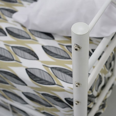 Fabrizia Bed 150x190 cm Metal Matt White