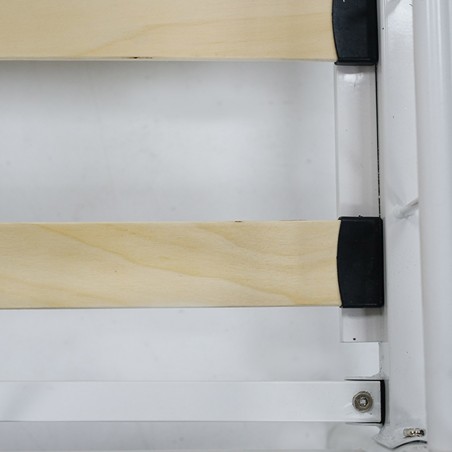 Fabrizia Bed 150x190 cm Metal Matt White