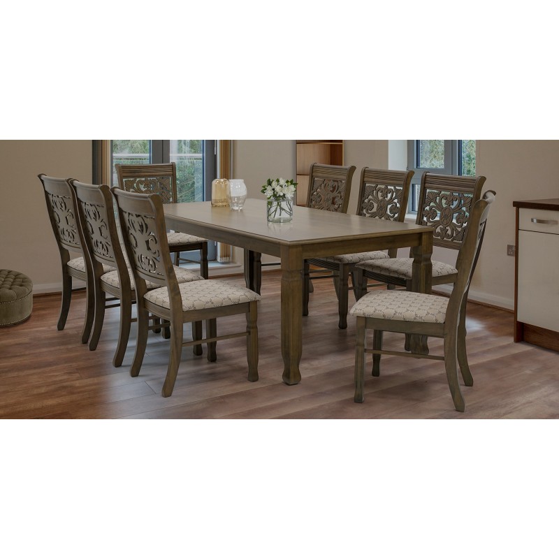 Lexington Table and 8 Chairs Rubberwood Lexington Table and 8 Chairs Rubberwood