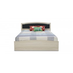 Juniper Bed 150x190 cm MDF Melamine Creamy & Wenge