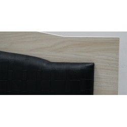 Juniper Bed 150x190 cm MDF Melamine Creamy & Wenge