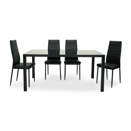 Henrix Table and 6 Chairs Metal