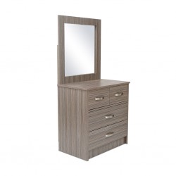 Swan Chest of Drawer+Mirror Zebra MDF