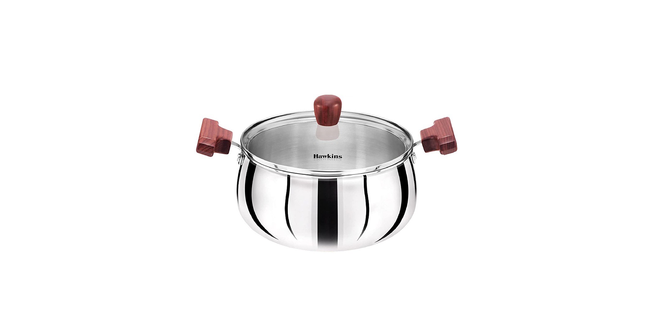 Hawkins SSH40G 4L Tri-Ply S/Steel CooknServe Handi With Glass Lid