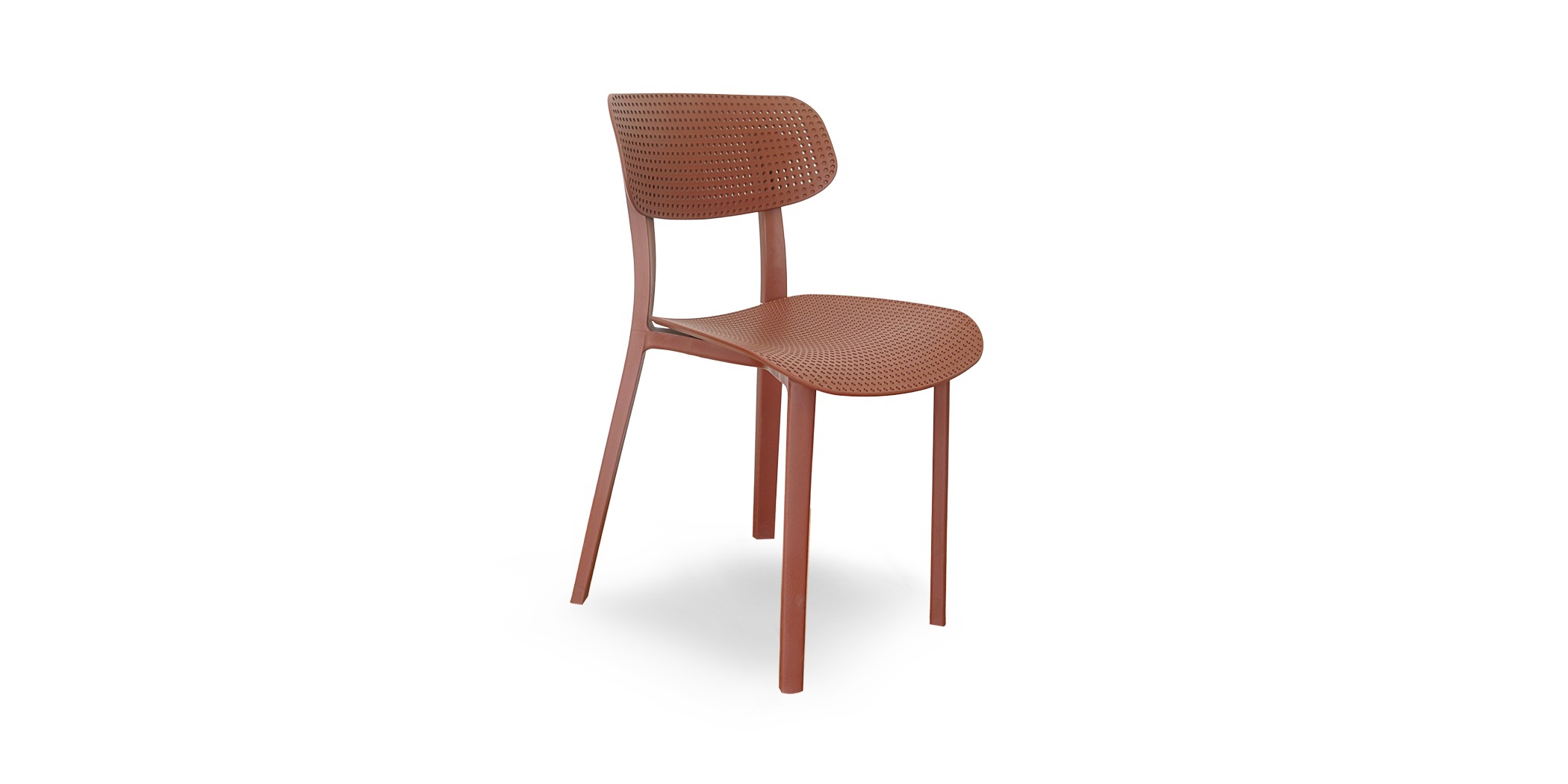 Stacking Chair COUXL804 Brown Plastic