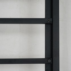 Nelinha Bed 160x200 cm Metal Sandy Black
