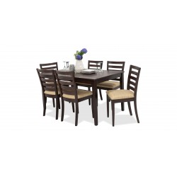 New Ocean Table and 6 Chairs Rubberwood