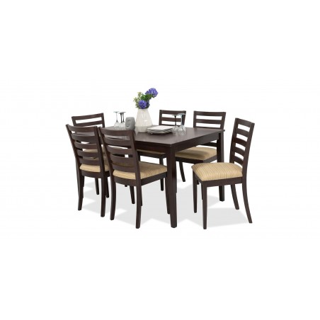 New Ocean Table and 6 Chairs Rubberwood