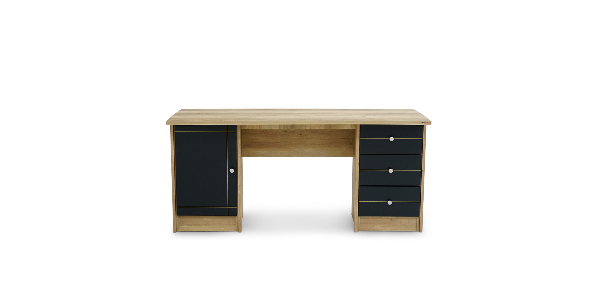 Divo Office Table 1 Dr/3 Drws Summer Oak+D.Grey PB
