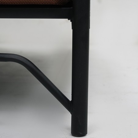 Nelinha Bed 160x200 cm Metal Sandy Black