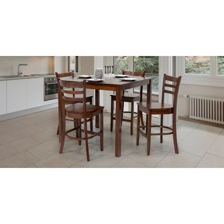 Lydon Table and 4 Chairs Rubberwood