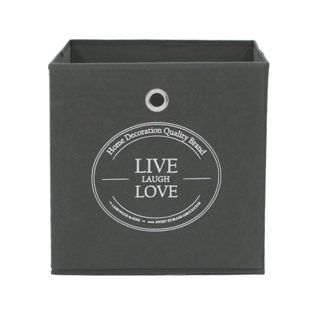 Novena Storage Box Anthracite Live Laugh Love