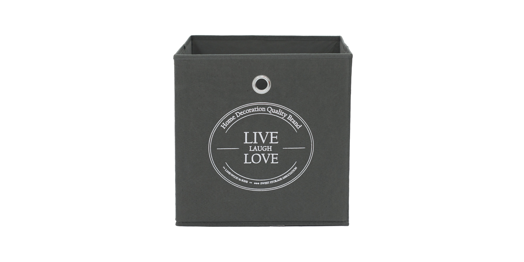 Novena Storage Box Anthracite Live Laugh Love