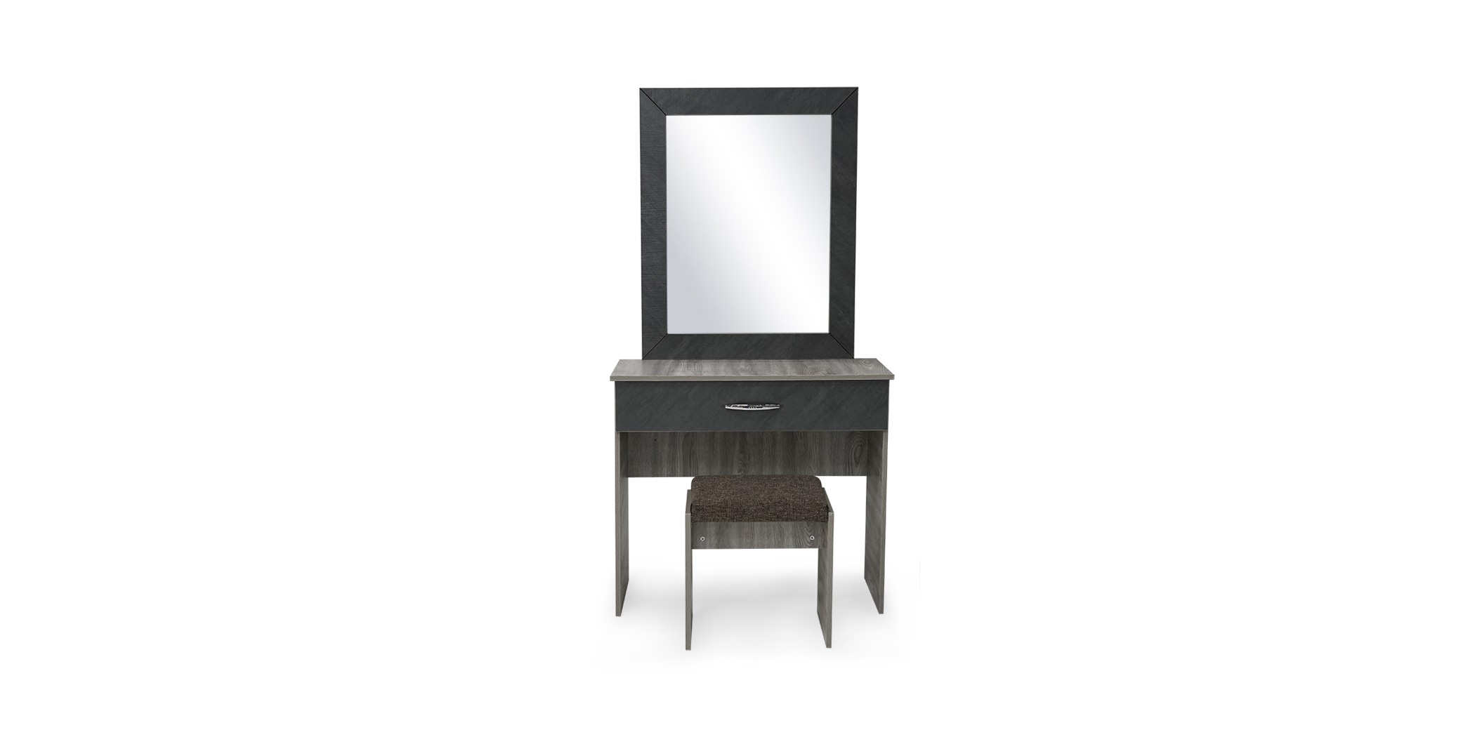 Kinzey Dressing Table+Pouf Grey Mistral & Stone