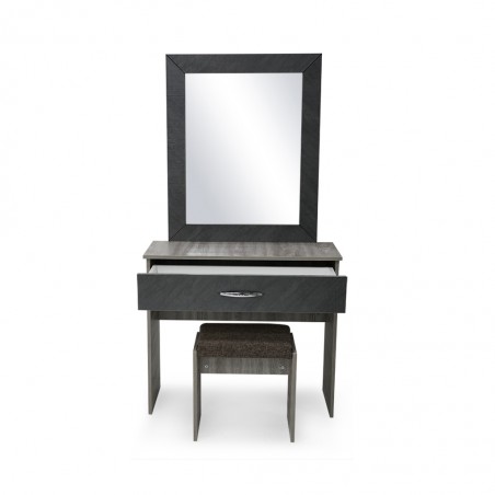 Kinzey Dressing Table+Pouf Grey Mistral & Stone