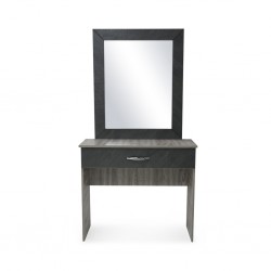 Kinzey Dressing Table+Pouf Grey Mistral & Stone