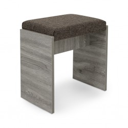 Kinzey Dressing Table+Pouf Grey Mistral & Stone