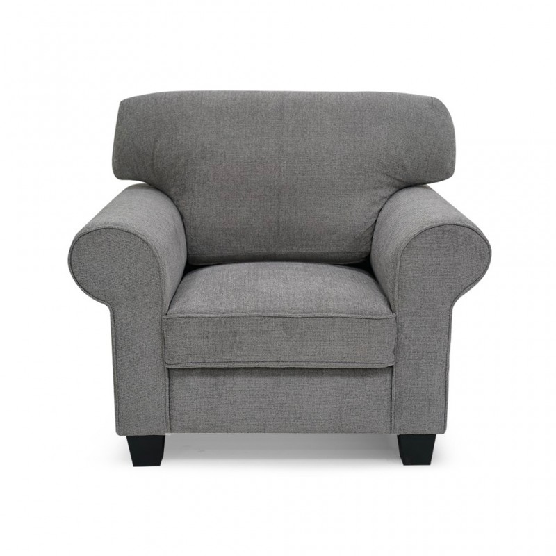 Vixon Accent Chair Grey Color Fabric Vixon Accent Chair Grey Color Fabric