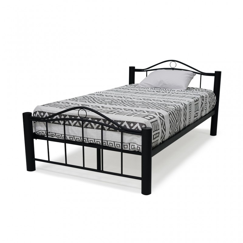 Karina Bed 107x190 cm Metal Sandy Black Karina Bed 107x190 cm Metal Sandy Black