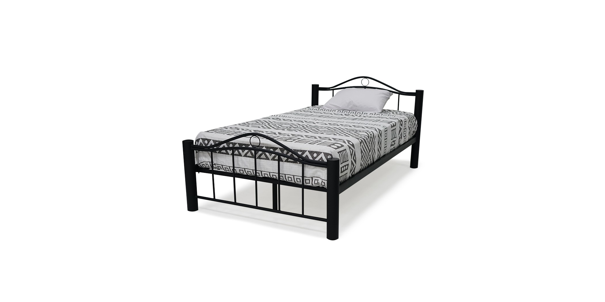 Karina Bed 107x190 cm Metal Sandy Black