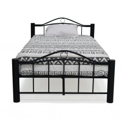 Karina Bed 107x190 cm Metal Sandy Black