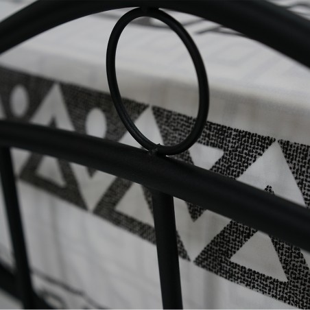 Karina Bed 107x190 cm Metal Sandy Black