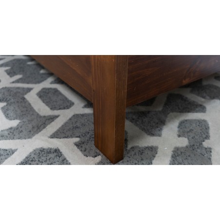 Samantha Pinewood Bed 150x190 cm Dark Oak Finish