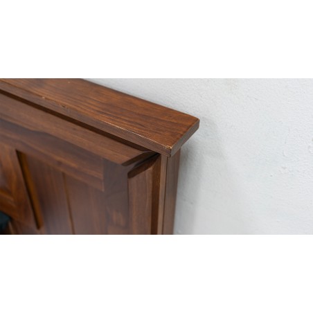 Samantha Pinewood Bed 150x190 cm Dark Oak Finish