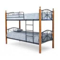 Princess Bunk Bed 90x190 cm Rubberwood/Metal