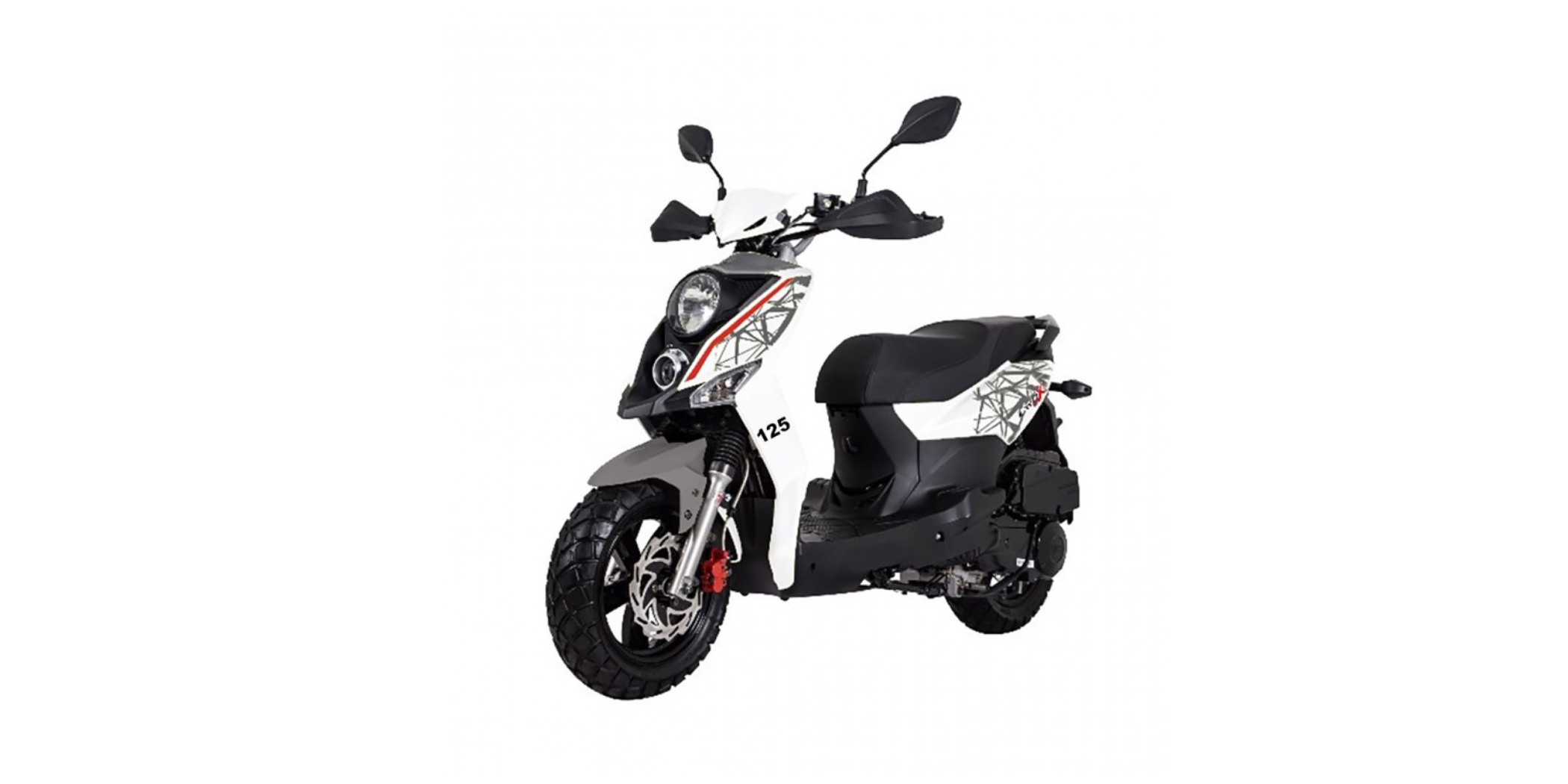 SYM CROX125 125CC White Scooter