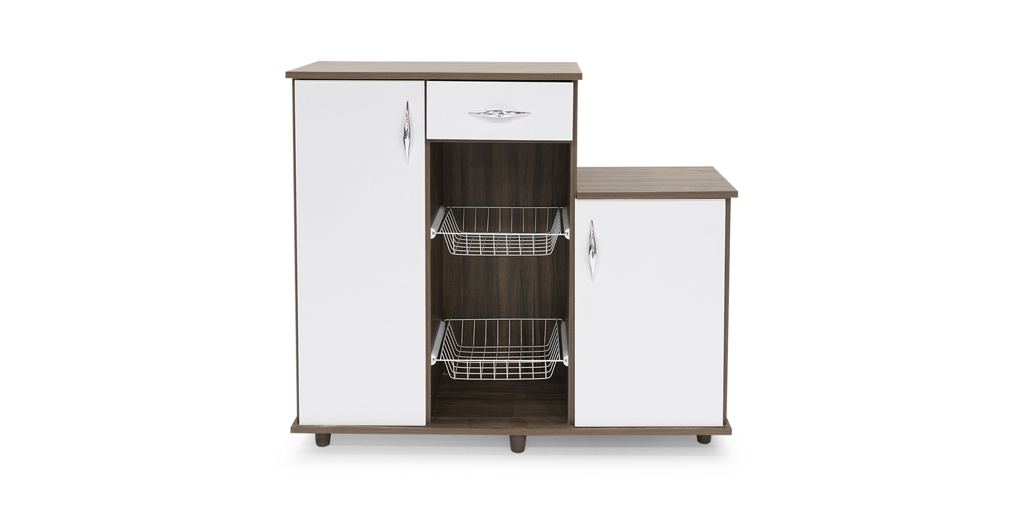 Diva Fruit Cabinet New White/Choco PB  2 Drs/1 Drw
