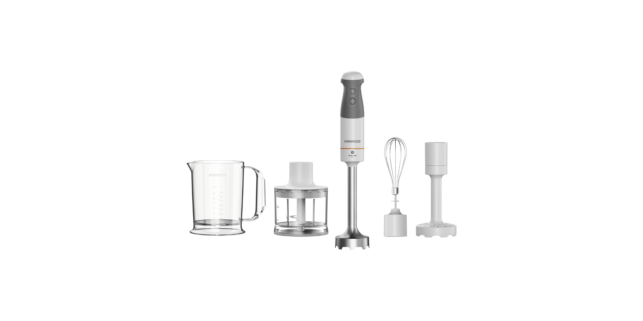 Kenwood HBM40.306WH BK+WH+PM+CH Triblade XL 850W Hand Blender