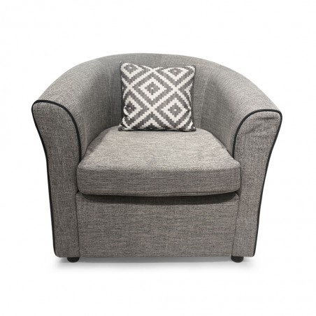 Ivy Tub Chair Grey Fabric