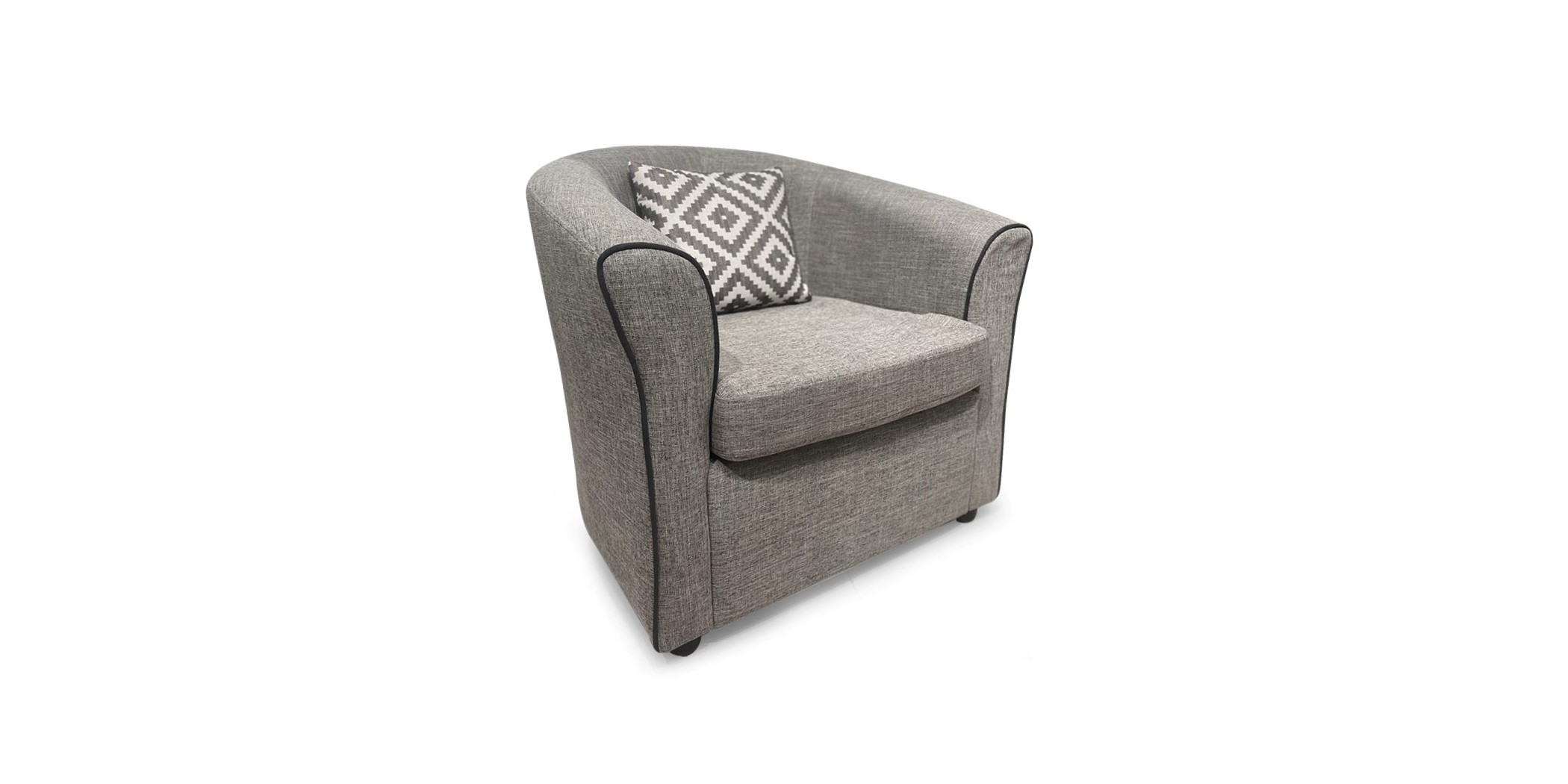 Ivy Tub Chair Grey Fabric
