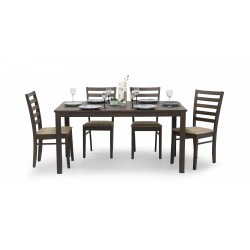 New Ocean Table & 6 chairs Black Cherry Rubberwood