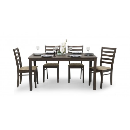 New Ocean Table & 6 chairs Black Cherry Rubberwood